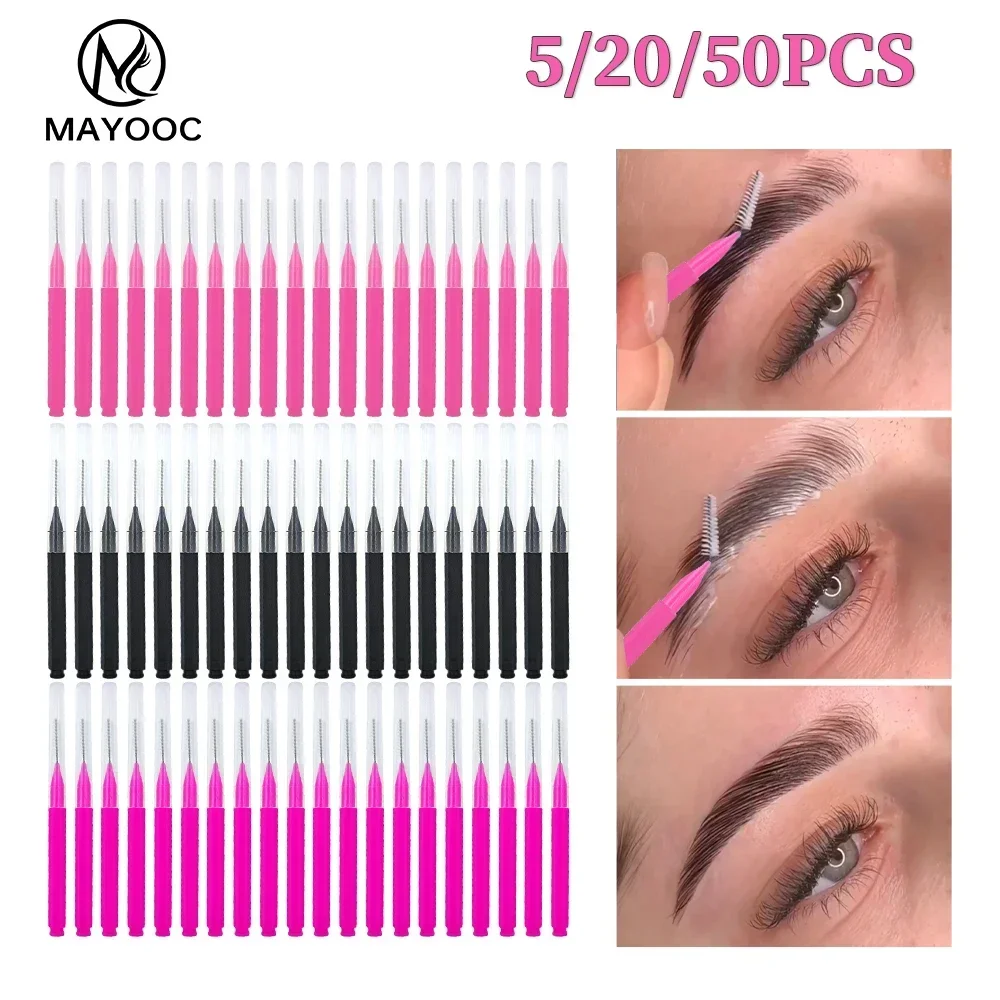 Eyelash Extension Aftercare - 5/10/50PCS Mini Pennello per sopracciglia Pennello