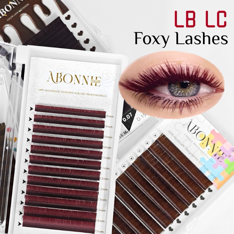 Eyelash Extension Natural Classic - Ciglia finte LB LC Burgundy Lashes