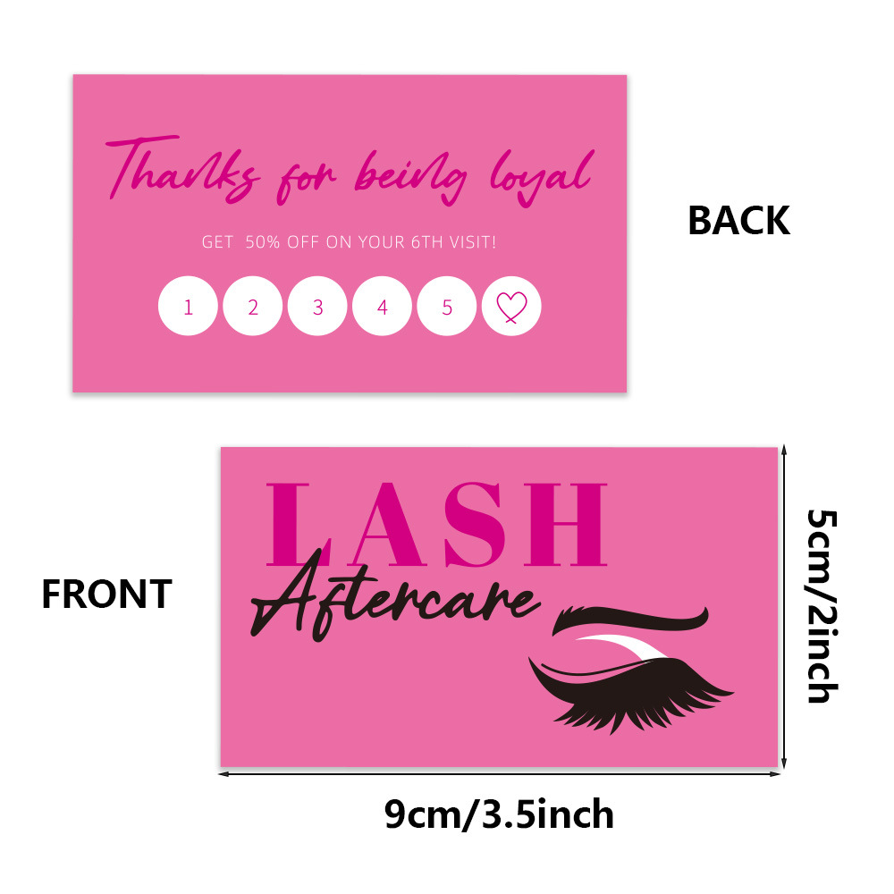 50 pz Brillante Ciglia Bigliet - Eyelash Extension Aftercare recensione e prezzo
