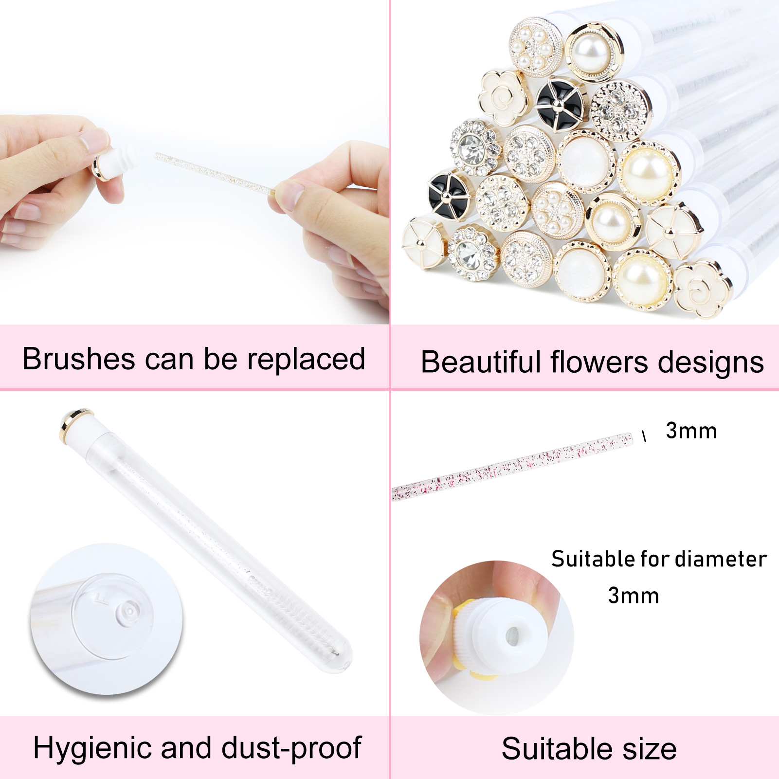 Bacchette per mascara Tubo 20  - Eyelash Extension Options recensione e prezzo