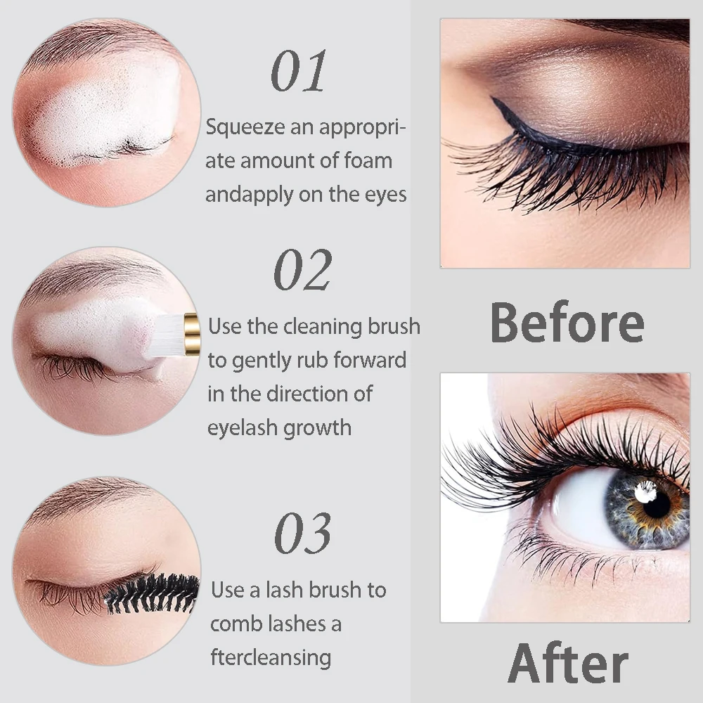 20/40PCS Vestito 60ML Pompa Vu - Eyelash Extension Aftercare recensione e prezzo