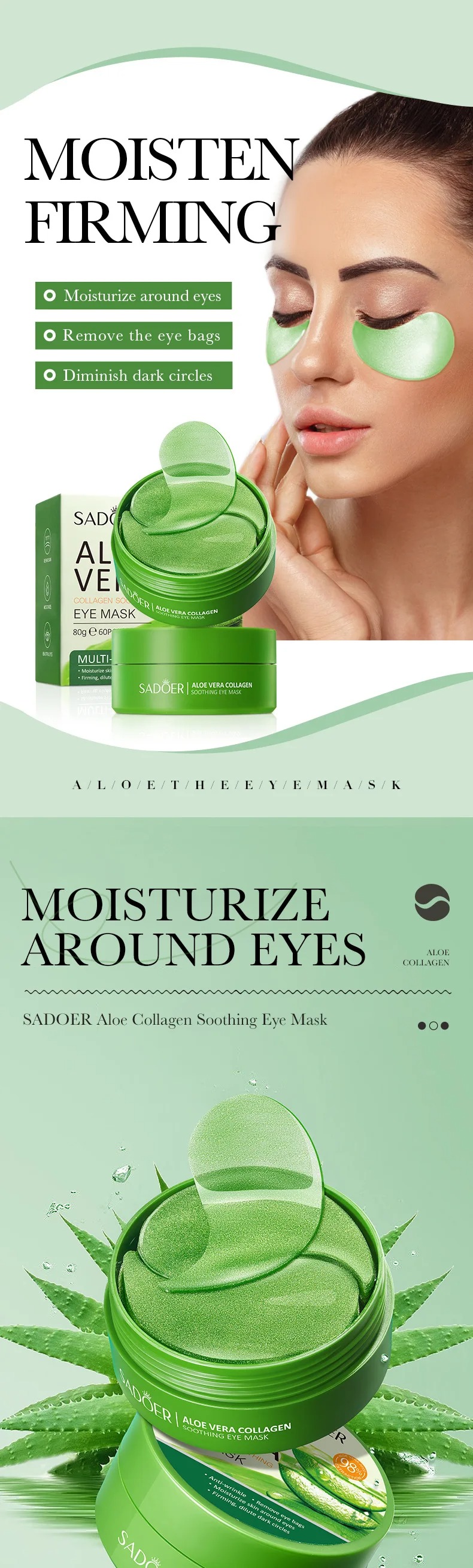 60 pz Aloe Vera Collagene Masc - Eye Pad Collagen recensione e prezzo
